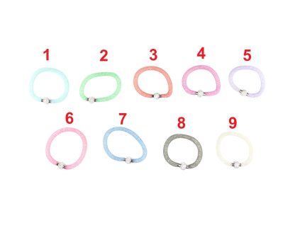 Vòng tay hạt bọc vải khóa viên tròn gắn đá