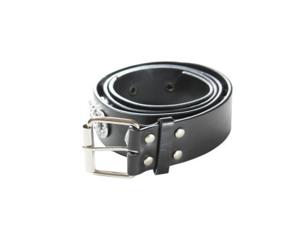 Dây lưng da đen đính đá