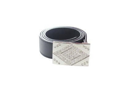 Dây lưng da mặt chữ nhật to đính đá