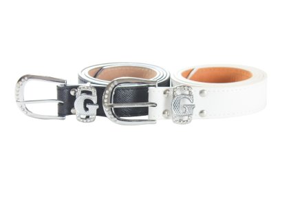 Dây lưng da mặt đính đá