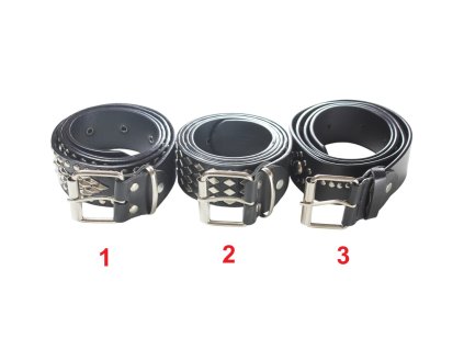Dây lưng da đen gắn đinh