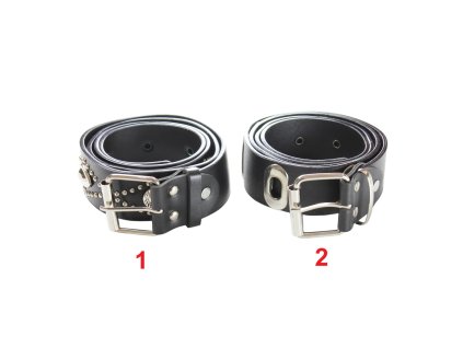 Dây lưng da đen gắn đinh