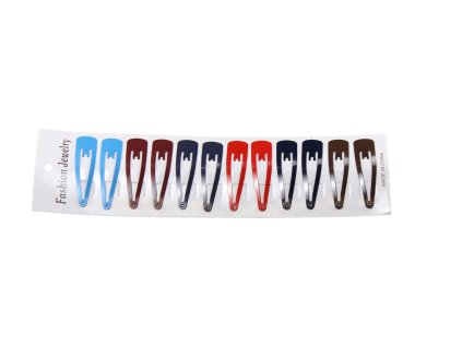 Cặp bật 1 màu 6cm bộ 10ks vỉ nhựa trong túi bóng treo (bịch: 12 vỉ)