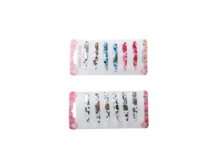 Cặp ghim hoa bộ 6ks vỉ nhựa trong túi bóng treo (bịch: 12 vỉ)