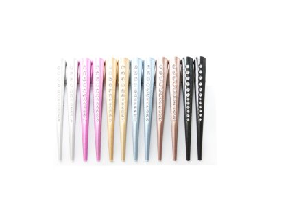 Trâm cài tóc sơn metal đính đá 13cm (bịch: 12ks)
