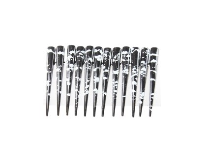 Trâm cài tóc loang đen trắng 13cm (bịch: 12ks)