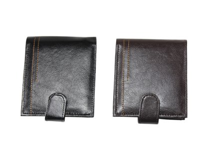 Ví giả da nam khóa bấm #34 (bịch: 12ks mix 2 màu đen nâu)