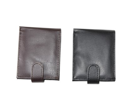 Ví giả da nam khóa bấm #19 (bịch: 12ks mix 2 màu đen nâu)