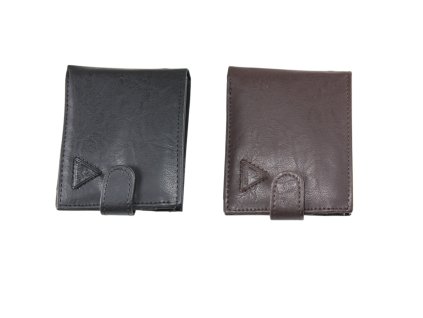 Ví giả da nam khóa bấm #32 (bịch: 12ks mix 2 màu đen nâu)