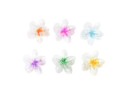 Cặp ngoạm hoa sứ trong suốt 8cm kẹp vỉ nhựa treo (bịch: 12ks)