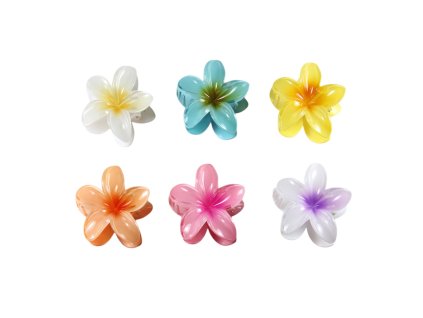 Cặp ngoạm hoa sứ 8cm kẹp vỉ nhựa treo (bịch: 12ks mix 6 màu)