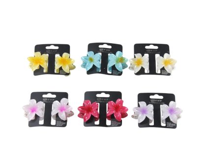 Cặp ngoạm hoa sứ 4cm bộ 2ks kẹp vỉ nhựa treo (bịch: 12 bộ)