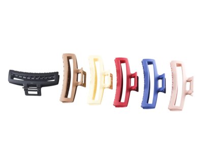 Cặp ngoạm nhựa dẻo 11.5cm chữ nhật vỉ nhựa treo (bịch: 12ks)