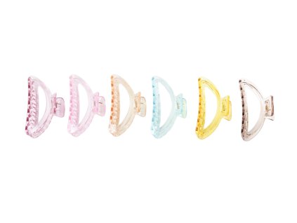 Cặp ngoạm nhựa trong 8cm hình bán nguyệt vỉ nhựa treo (bịch: 12ks)