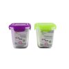 Hộp nhựa đựng đồ ăn vuông cao nắp màu 575ml