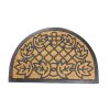 Thảm chùi chân cói viền cao su bán nguyệt 40x60cm lá