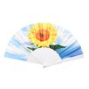 Quạt vải nan nhựa hoa hướng dương (bịch: 24ks)
