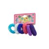 Dây buộc tóc lò xo vỉ giấy treo 6ks mix màu (bịch: 25 vỉ 3 gam màu)