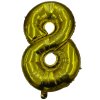 Bóng số sinh nhật 80cm Màu vàng