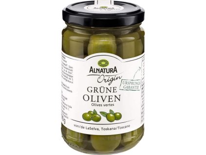 Alnatura Olivy zelené celé toskánské BIO 310g