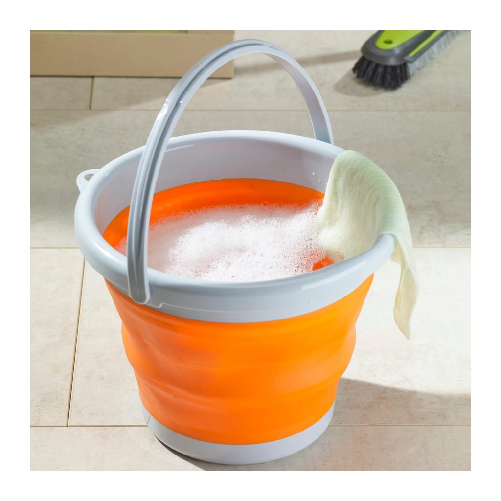 Skládací kbelík - oranžový
