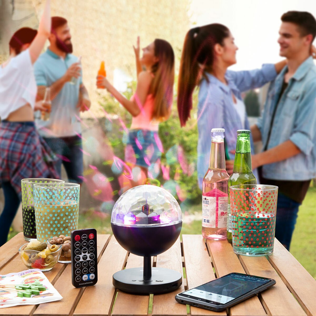 Dobíjecí projektor LED s reproduktorem Istarlyt