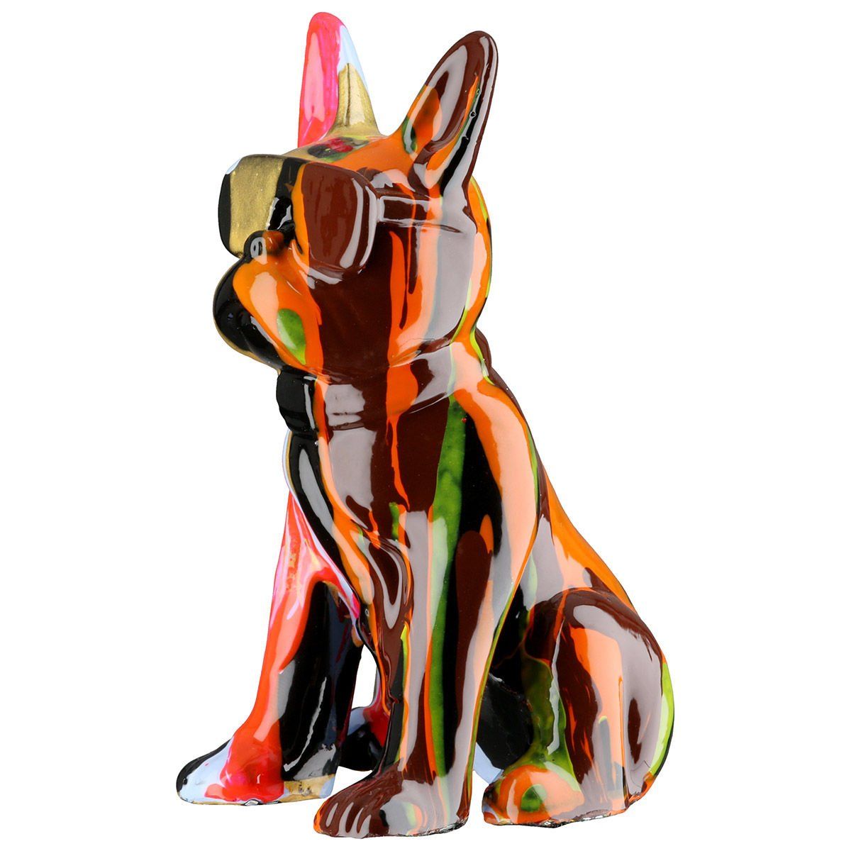 Buldoček keramická dekorace Colores, 16 cm