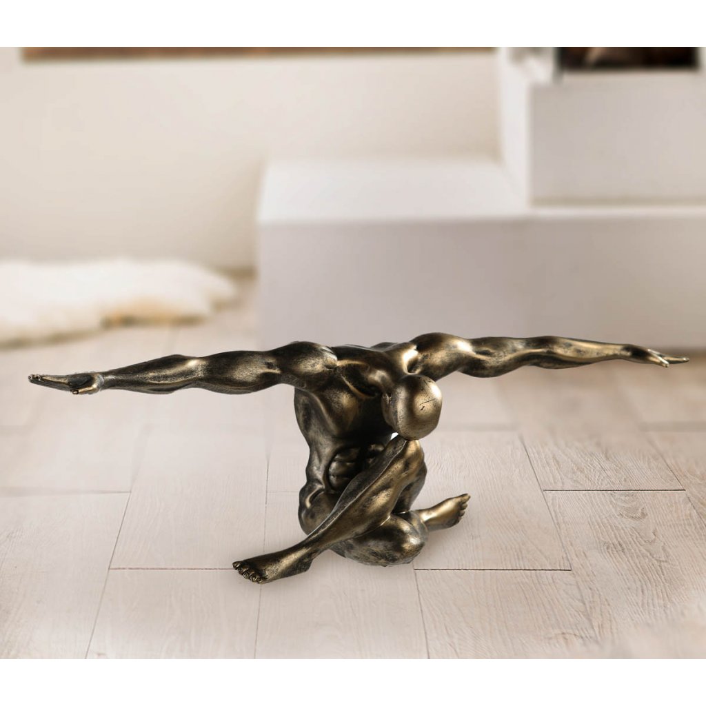 Soška Cliffhanger, 60 cm, barva bronzová