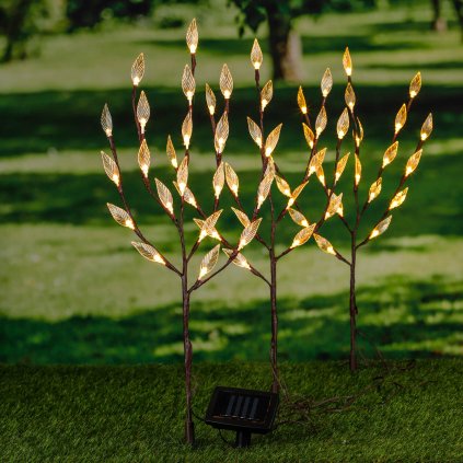 LED Solární zápich větve, 3 ks