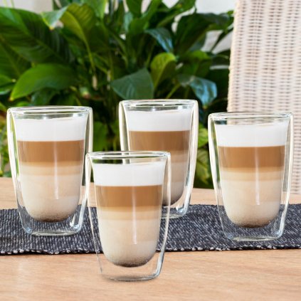 Dvoustěnná sklenice Latte Macchiato, 400 ml, 4 ks