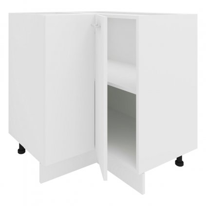Dolní rohová kuchyňská skříňka Esilo, 75,6 cm, bílá