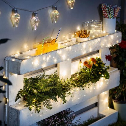 LED řetěz Klasik, 5 m / 50 LED - 8 světelných režimů