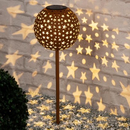 Solární dekorativní koule s hvězdami, Ø 18 cm