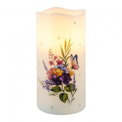 LED vosková svíčka Flower
