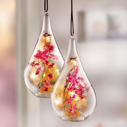 LED dekorace Flora, sada 2 ks