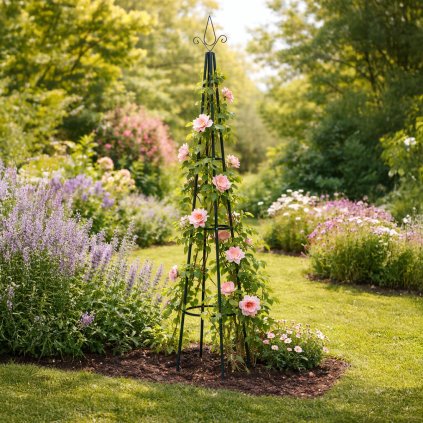 Opora pro popínavé rostliny, pyramida, Ø 35 x 200 cm