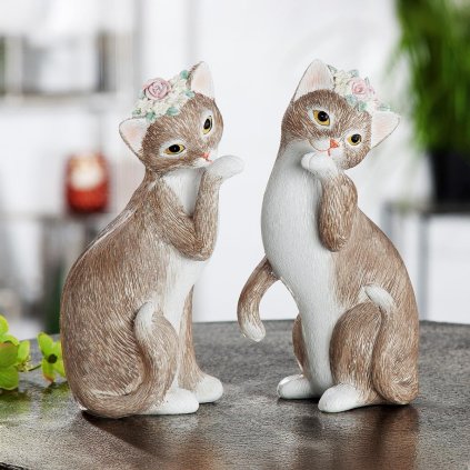 Dekorační figurky Kočka Nala, sedící, sada 2 ks