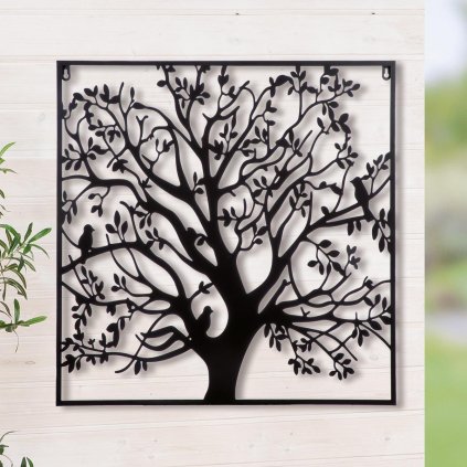 Kovová nástěnná dekorace Strom