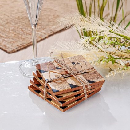 Podtácek z mangového dřeva, 4 ks