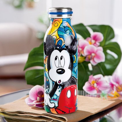 Nerezová láhev Mickey, modrá