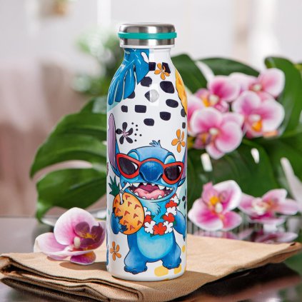 Nerezová láhev Stitch, bílá