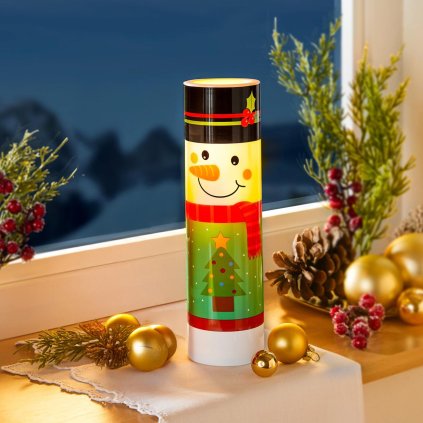 LED Svíčka Sněhulák