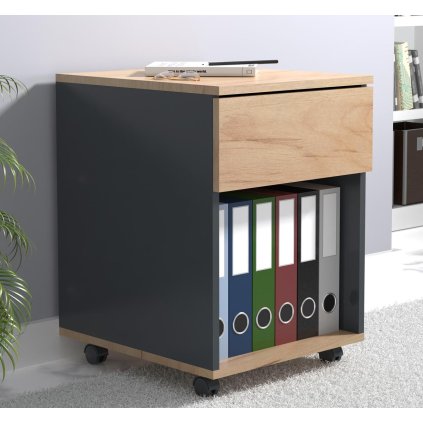 Mobilní zásuvkový kontejner Dalosa 45 1-SB, dub medový