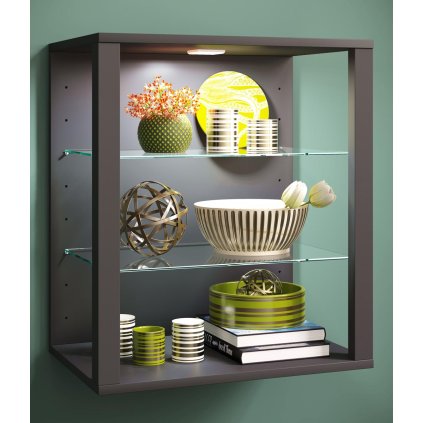 Nástěnná vitrína Glasol SW, antracitová