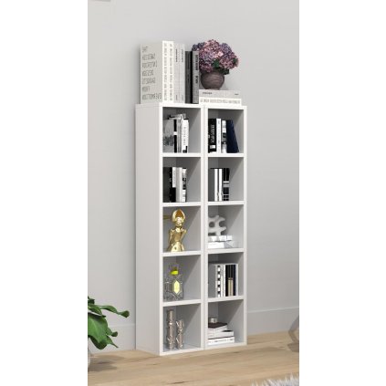 Regál na CD a DVD Megosa S, bílá