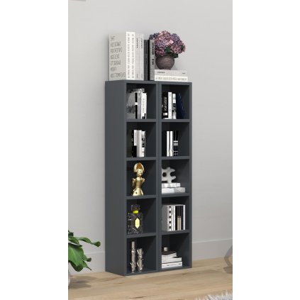 Regál na CD a DVD Megosa S, antracit