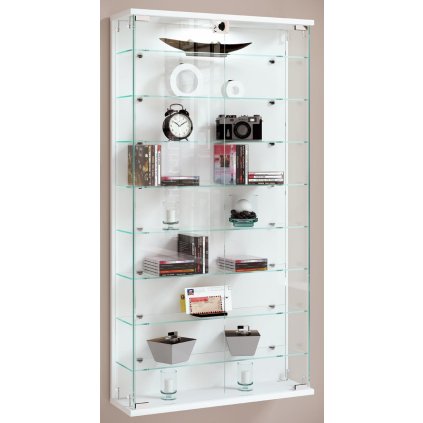 Nástěnná vitrína Relas L, bílá