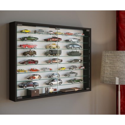 Nástěnná vitrína Mandosa XXL, černá