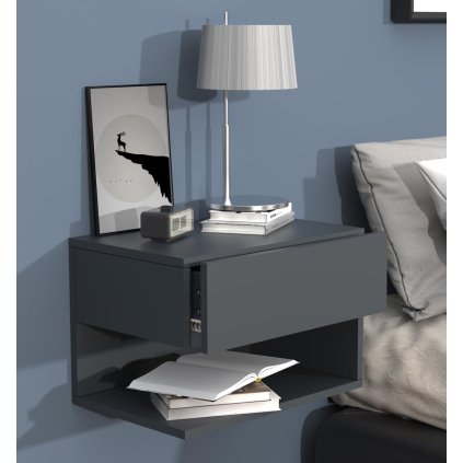 Noční stolek Usal XL 45, antracitový