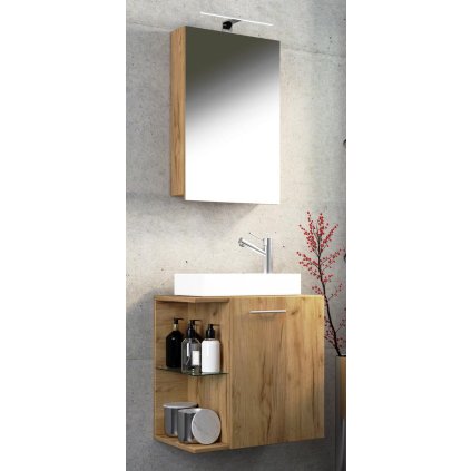 Koupelnová sestava Hausa, dub medový/bílá